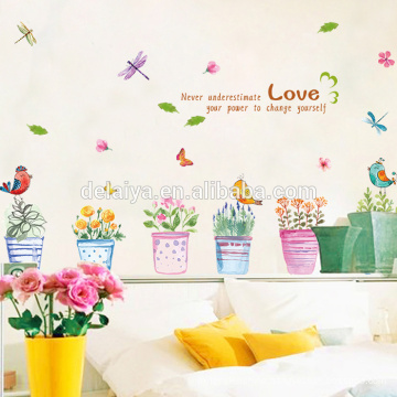 Garden pot DIY PVC stickers for kids bedroom decoration